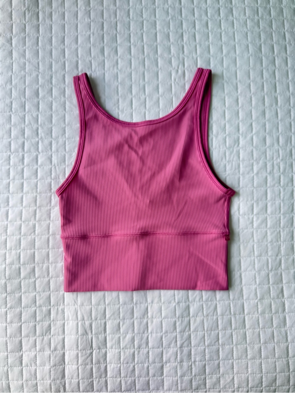 Lululemon Ribbed Pink Crop Tank Top